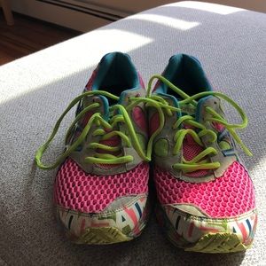 Colorful running sneakers